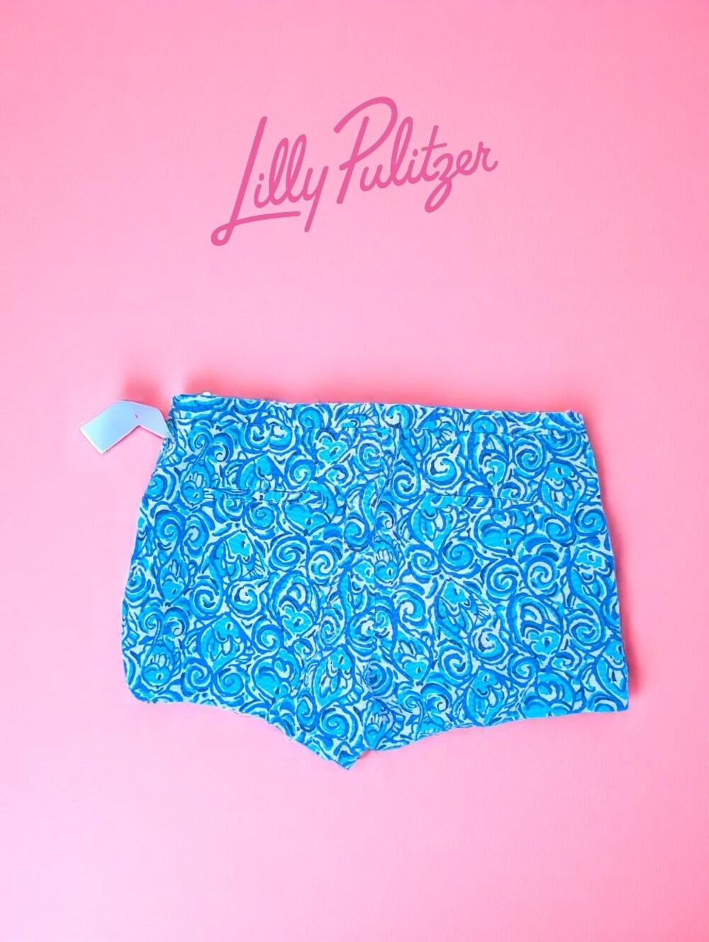 💙 Lilly Pulitzer Adie Shorts – Chasing Blue – Size 12 – EUC 💙